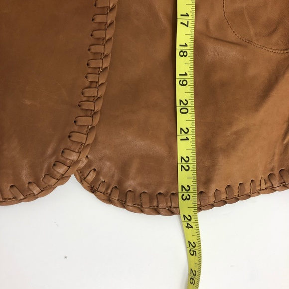 Marc New York Tan Lace Wrapped Leather Jacket XL - Picture 7 of 8